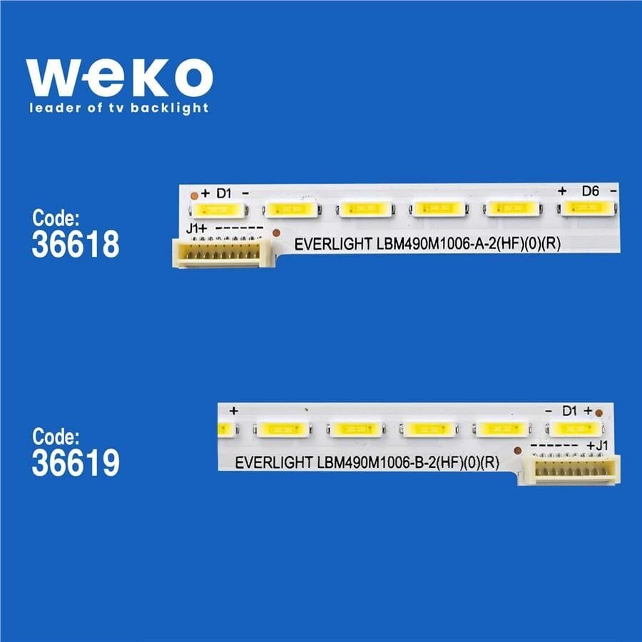 Wkset-5831 36618X1 36619X1 Everlıght Lbm490m1006-A-B 2 Adet Led Bar (60Led)