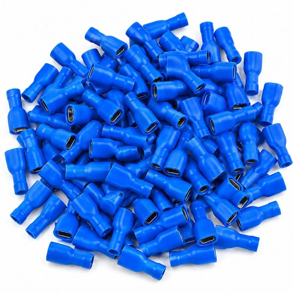 Powermaster PM-39053 1,5-2,5Mm2 Kesit 24X9x6mm Soket Mavi İzoleli Kablo Pabucu