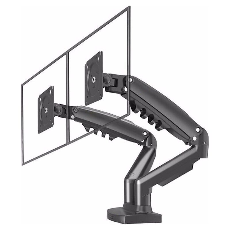 Vontech F160 17''-27'' Amortisörlü Çift Kol Lcd - Led Monitör Tutucu Askı Aparatı