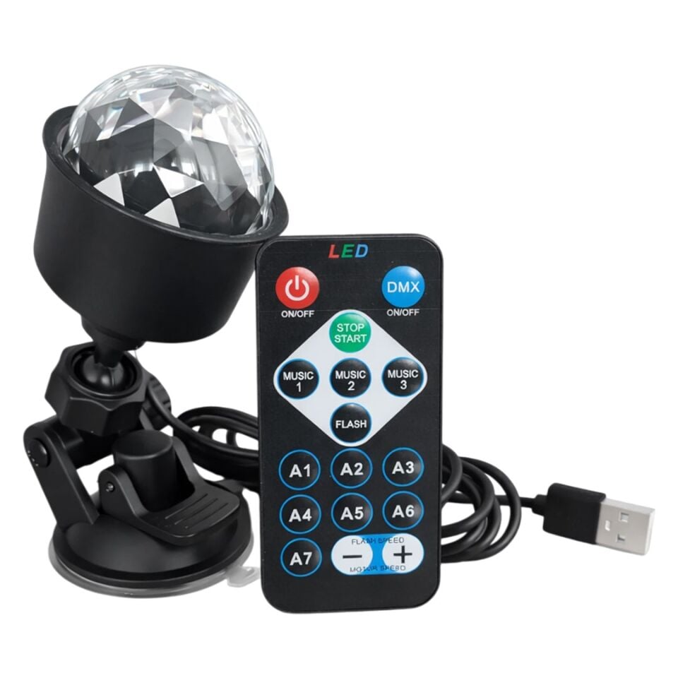 Powermaster PM-37731 RGB LED Hareketli Disko Topu