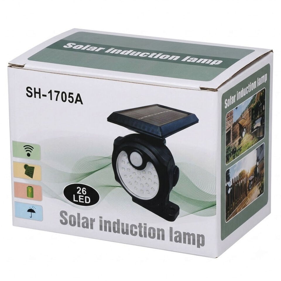 Powermaster SH-1705A Sensörlü Solar İndiksiyon Duvar Lambası