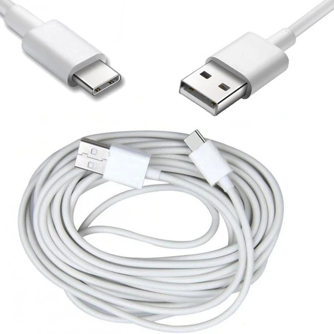 Powermaster PM-24124 Beyaz 3 Metre 2 Amper Type-C Telefon Şarj Data Kablosu