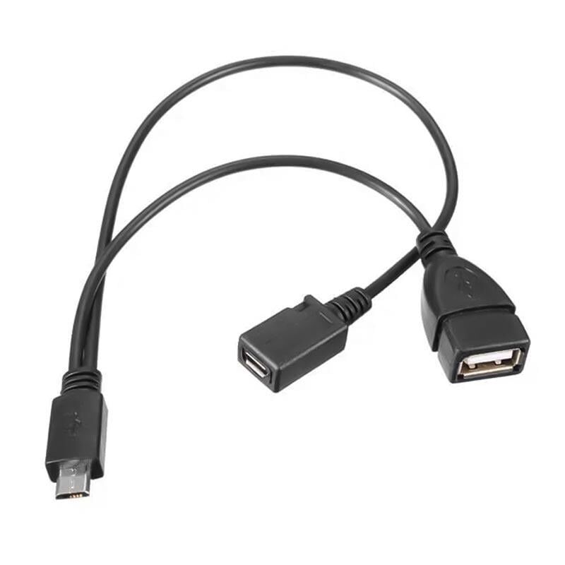 Powermaster USB Dişi Micro USB Erkek Dişi 20 Cm Y OTG Kablo