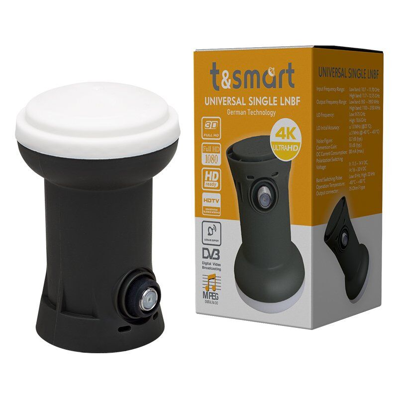 T&Smart 0.7dB Ultra HD 4K Universal Tekli Lnb