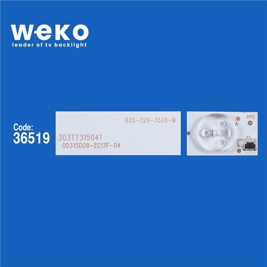 Wkset-5893 36519X3 0D315D08-Zc17f-04 303Tt315041 3 Adet Led Bar