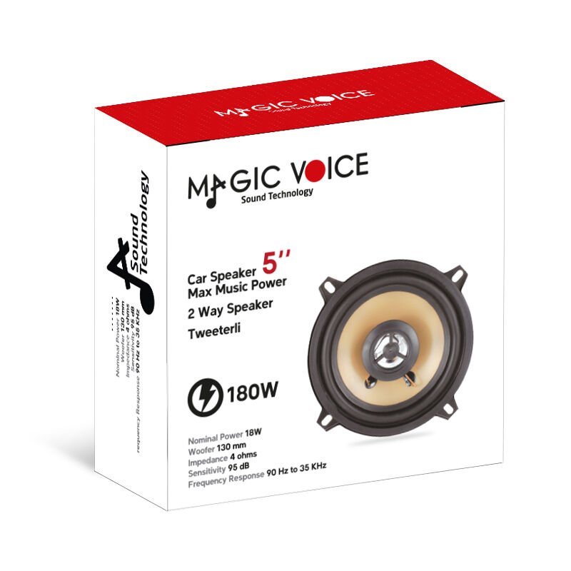 MagicVoice MV-861 13 Cm Tweeterlı Tekli Oto Hoparlör