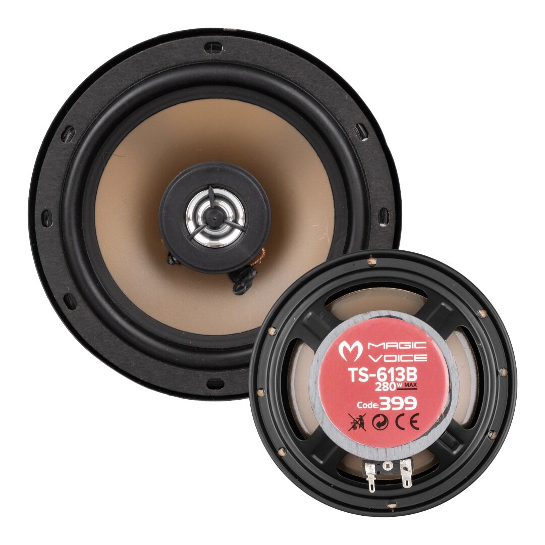 MagicVoice TS-613B 6'' 16 Cm Tweeterlı Tekli Oto Hoparlör