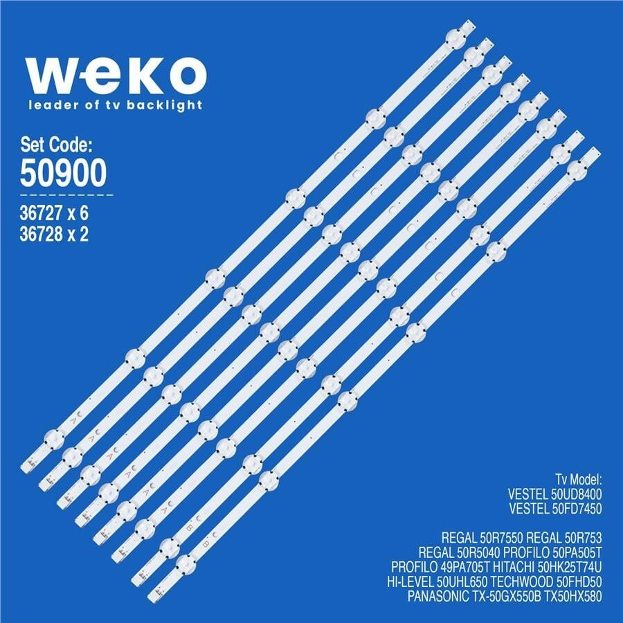 Wkset-5900 36727X6 36728X2 Svv500ac1_A/B_Rev0.0_190417 8 Adet Led Bar (6Lens)