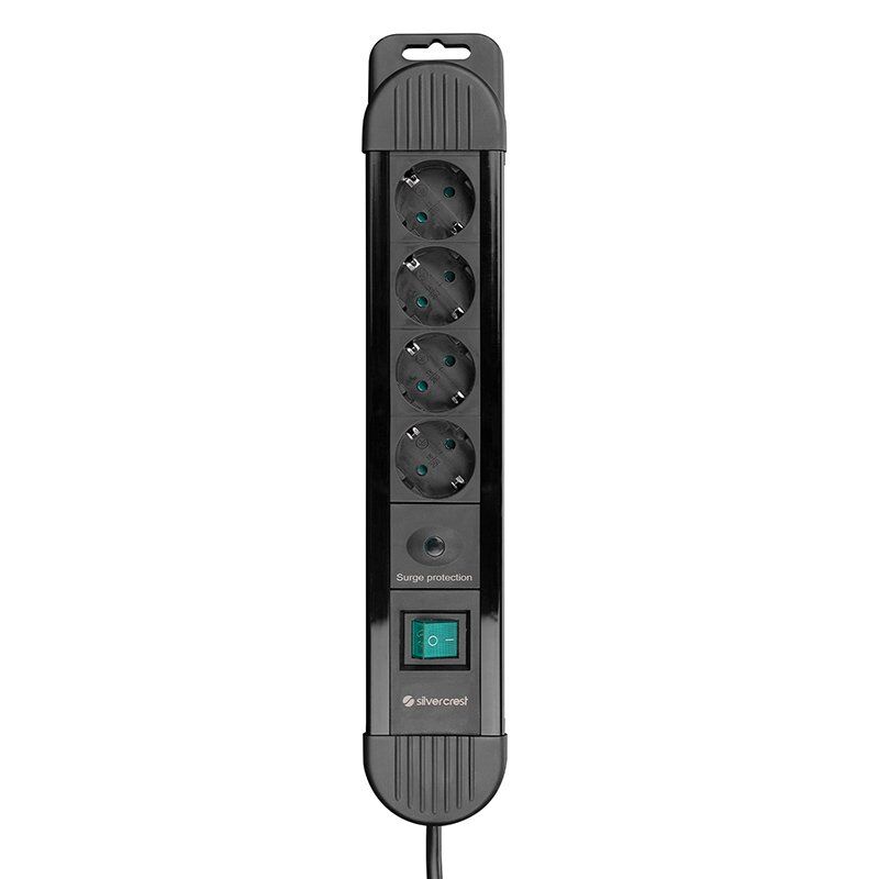 SilverCrest 1.5m 4lü Akım Korumalı Gri Priz 900 Joule SCKS04