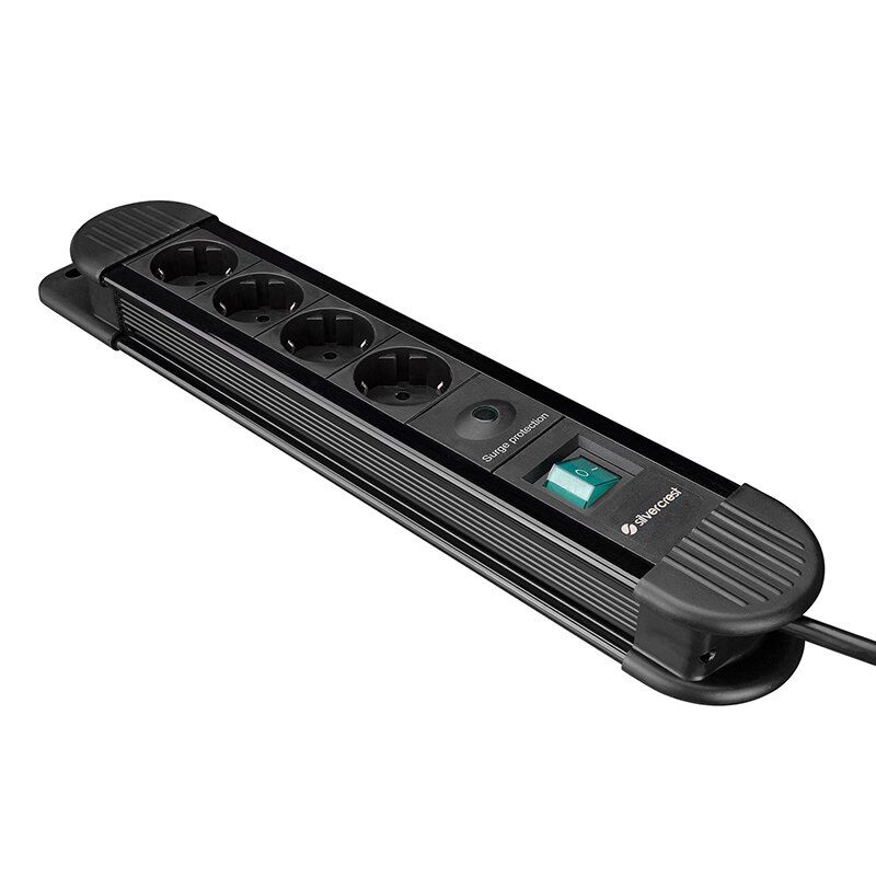 SilverCrest 1.5m 4lü Akım Korumalı Gri Priz 900 Joule SCKS04