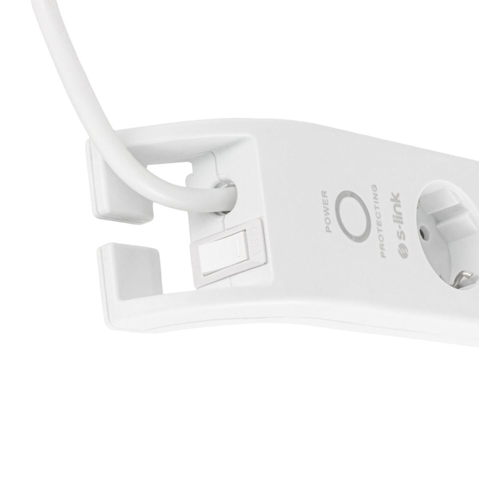 S-Link SPG3040 2 Metre 4'lü 900 Joule Akım Korumalı Beyaz Priz
