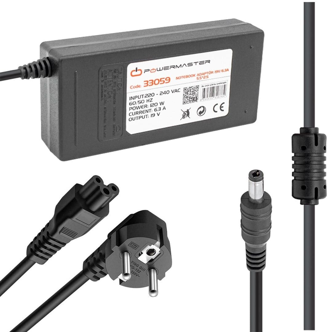 Powermaster PM-33059 19 Volt 6.3 Amper 120 Watt Adaptör