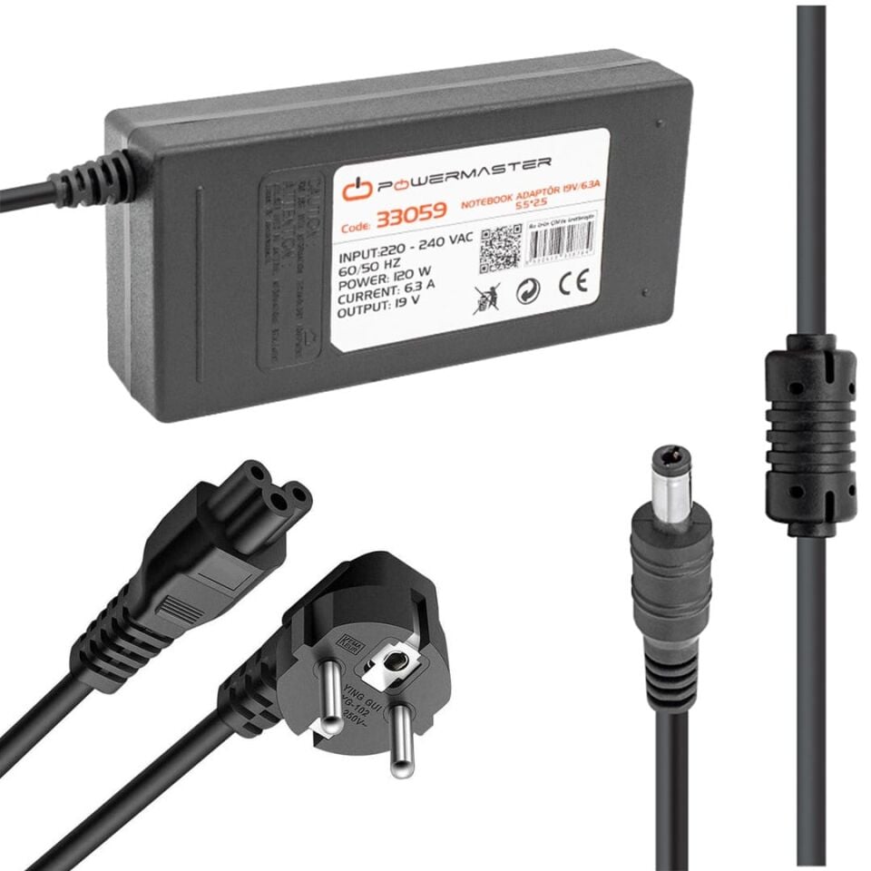 Powermaster PM-33059 19 Volt 6.3 Amper 120 Watt Adaptör