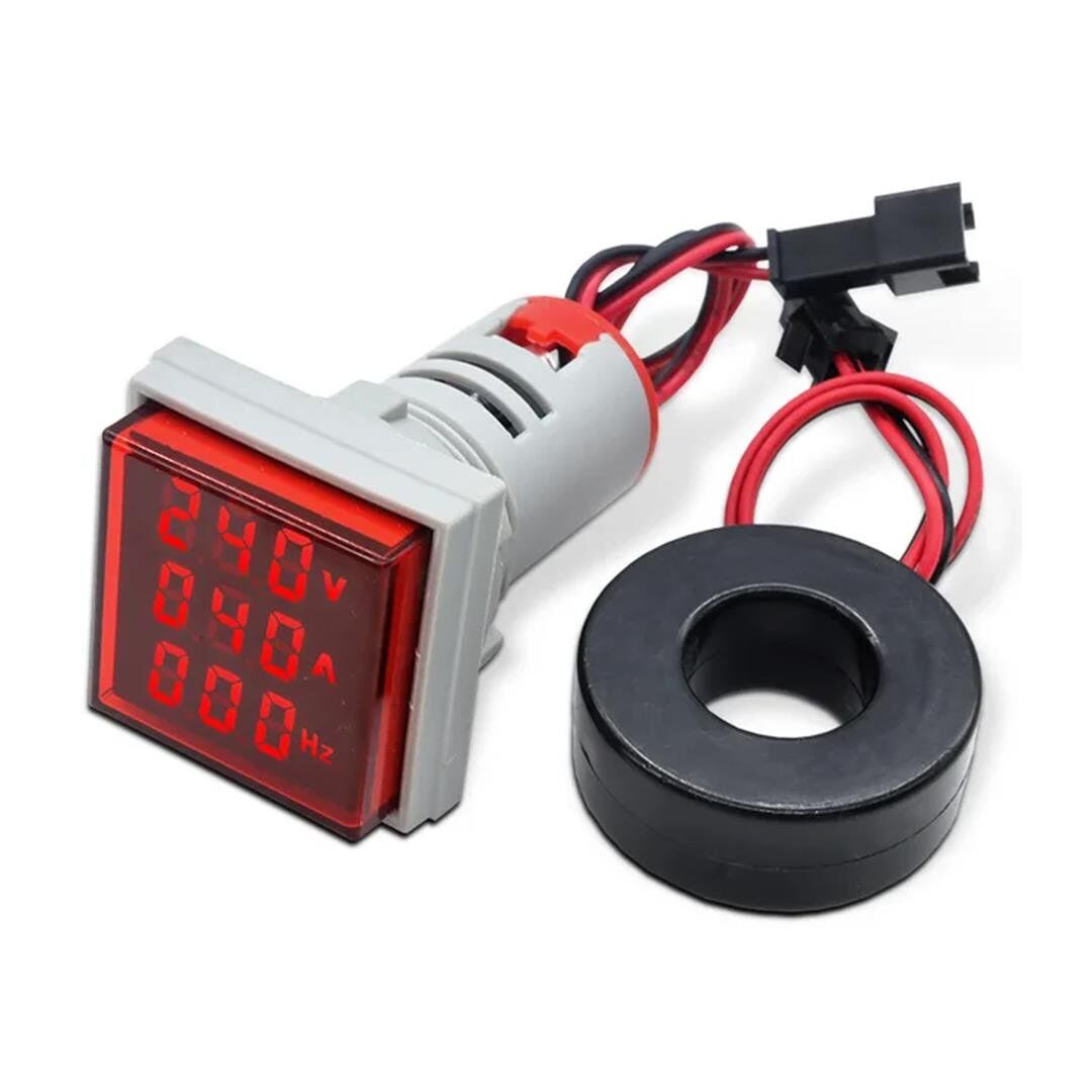 Powermaster Voltampermetre 50-500V 0-100A AC Kare Kırmızı