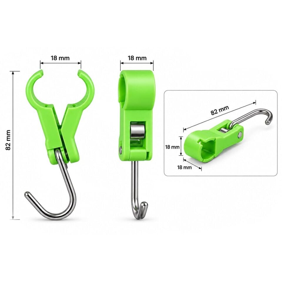 Sunup SN-38118 Yuvarlak Kelepçe Askı 82X18x18mm 4'Lü Paket