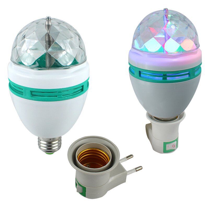 Powermaster Animasyonlu Renkli E27 Dönen Disco Lamba