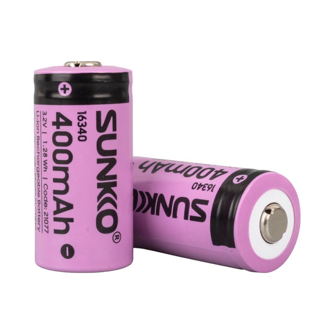 Sunkko IFR 3.2Volt 400 Mah 16340 Şarj Edilebilir Pil (Tekli)