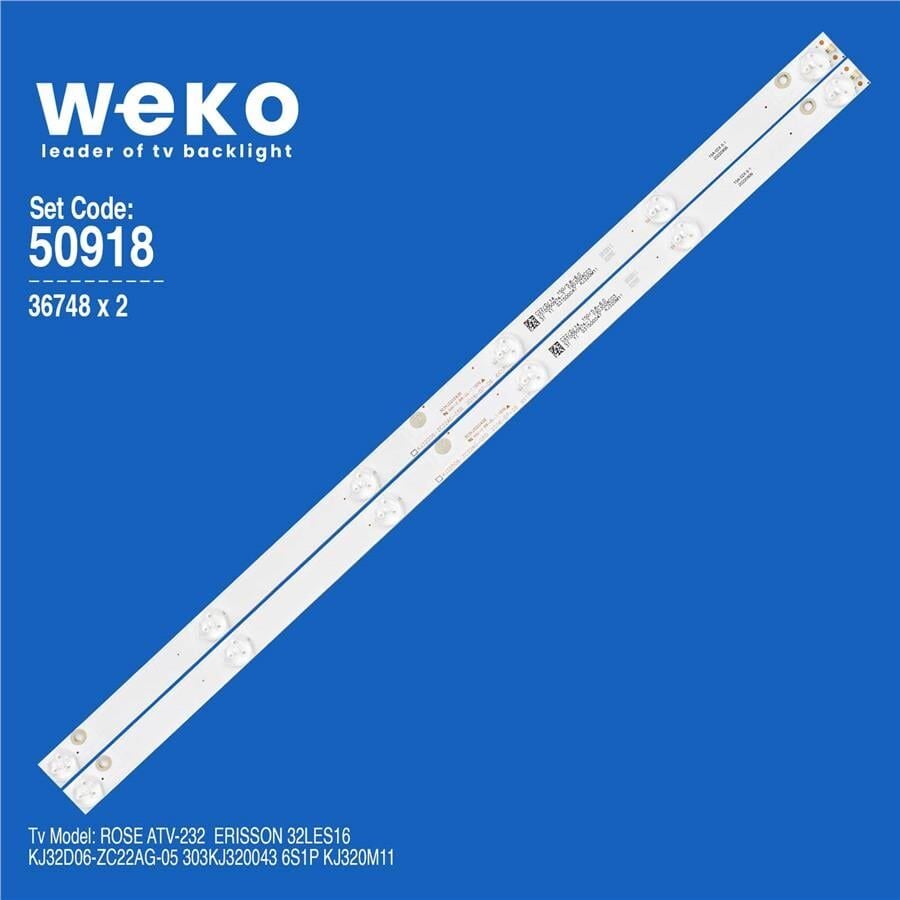 Wkset-5918 36748X2 Kj32d06-Zc22ag-05 303Kj320043 2 Adet Led Bar 6V