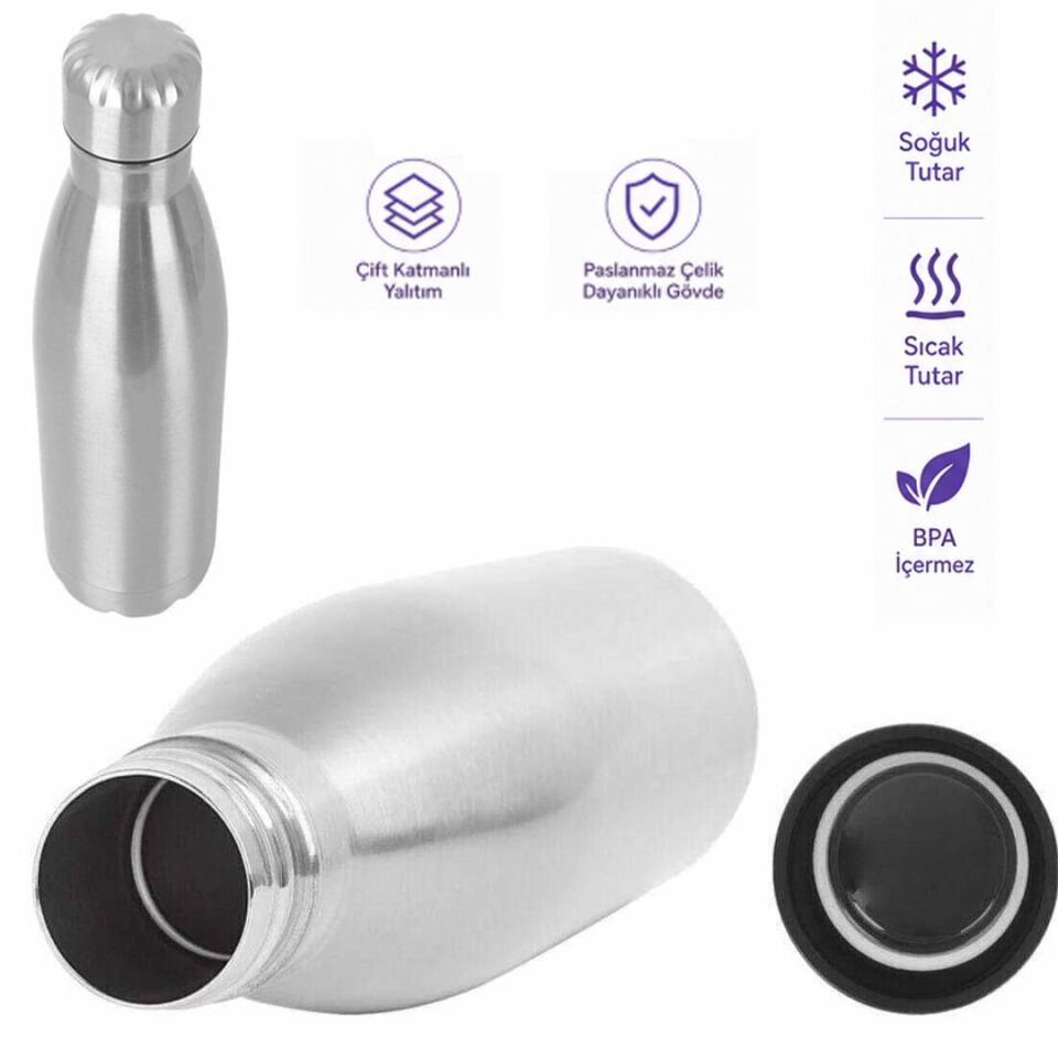 Sunup SN-25714 Şişe Tipi 1000 Ml. Paslanmaz Çelik Termos