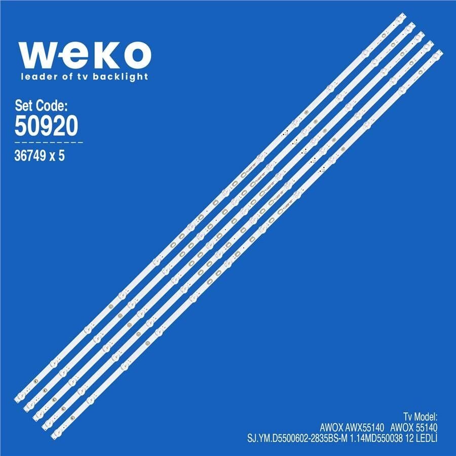 Wkset-5920 36749X5  Sj.Ym.D5500602-2835Bs-M 5 Adet Led Bar