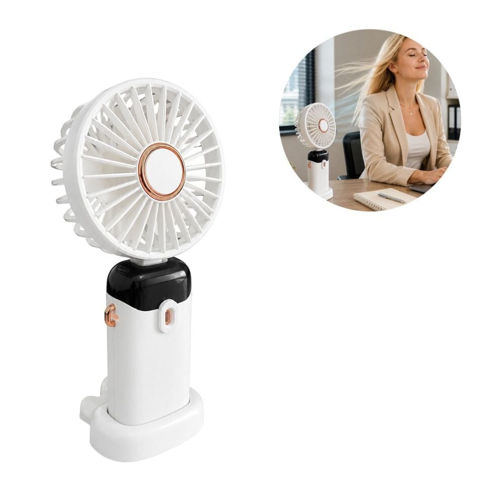 Powermaster PM-25101 Beyaz Kokulu Şarjlı Fan Vantilatör