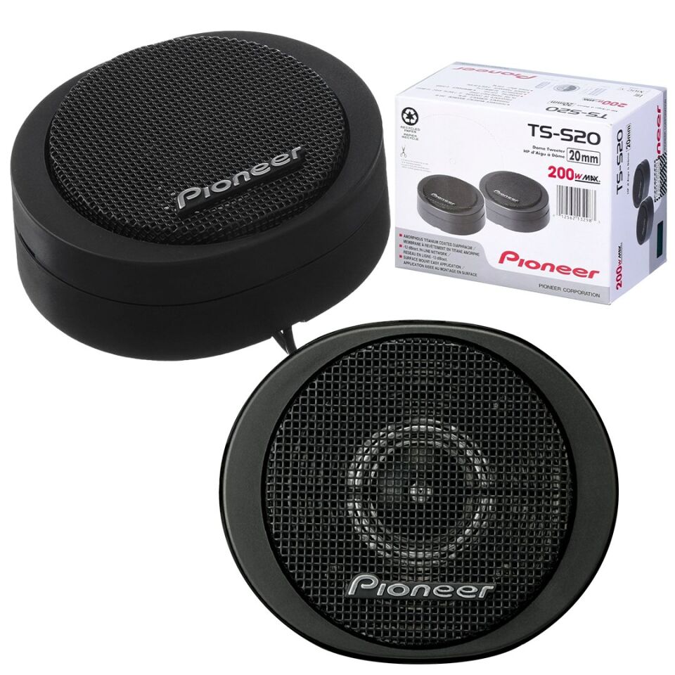 Pioneer TS-S20 3/4'' 20Mm 200 Watt Hard Dome Super Tweeter Tiz Hoparlör (2'LI Takım)