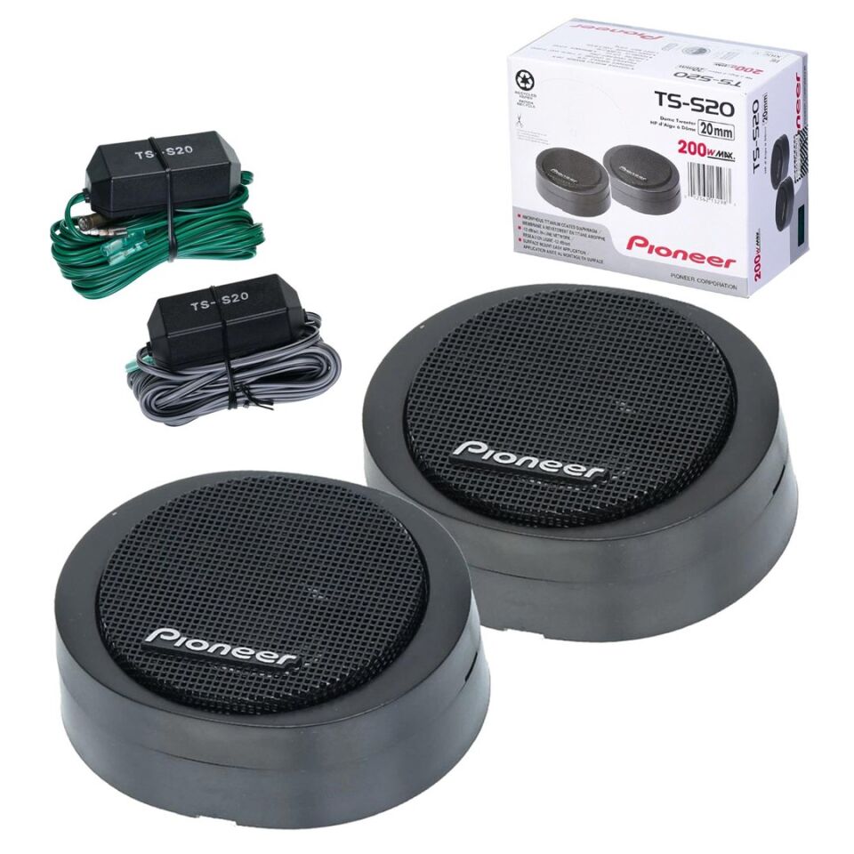 Pioneer TS-S20 3/4'' 20Mm 200 Watt Hard Dome Super Tweeter Tiz Hoparlör (2'LI Takım)