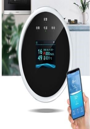 Sunup SN-38805 Wi-Fi Akıllı Doğal Gaz Ve Sıcaklık Ev Tipi Kaçak Dedektörü TFT Ekranlı