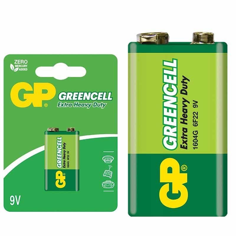 GP 1604GLF Greencell 9 Volt Pil ( Tekli )