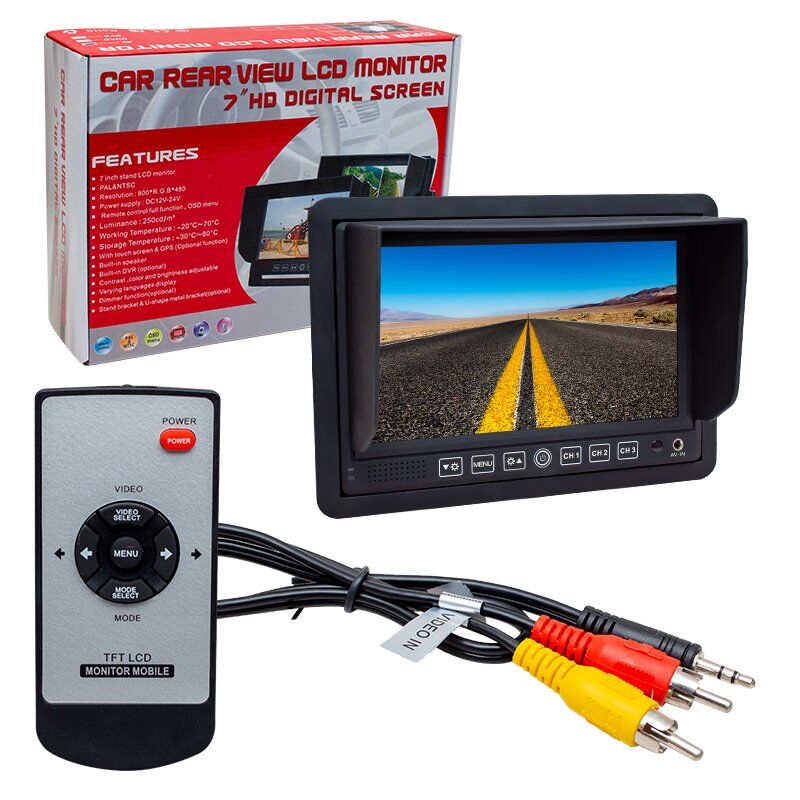 Powermaster PM-5879 7'' 12V-24V 3 Kanal AV Girişli Monitör
