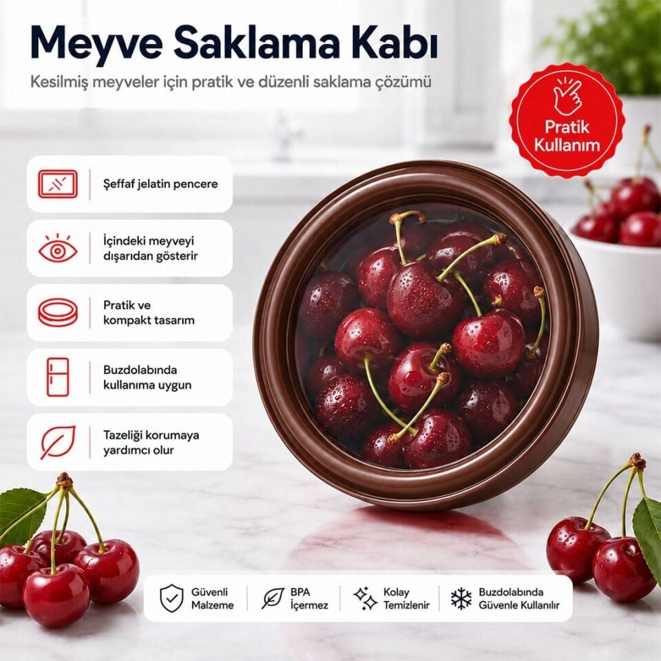 Sunup SN-38872 Sebze Meyve Saklama Kabı Esnek Kapaklı
