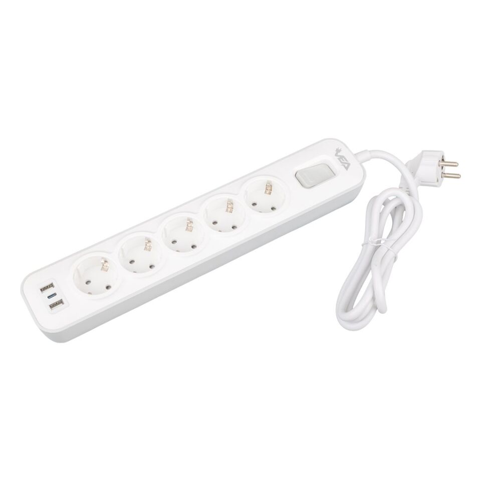Vea VE-NOVA105U A Class 5'li Anahtarlı 1.5 Metre Grup Priz