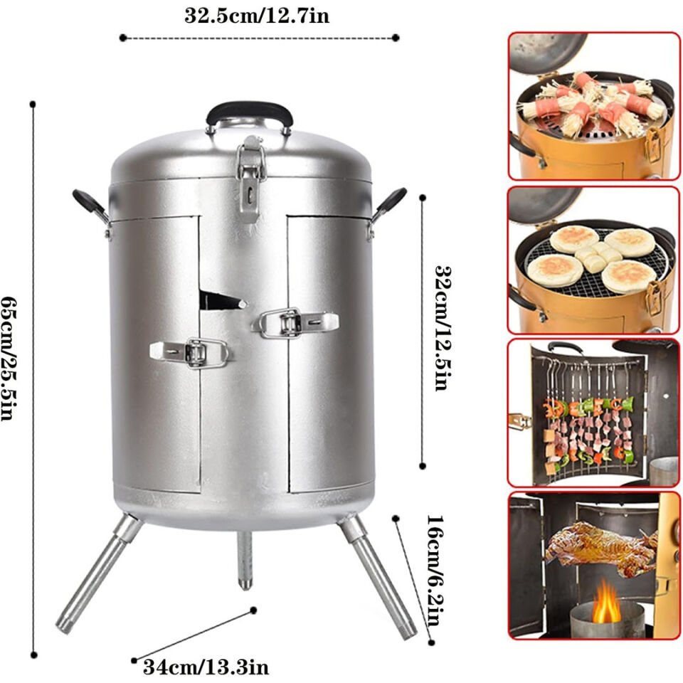 Sunup SN-26266 Kömürlü Barbekü Mangal Izgarası Gümüş Renk