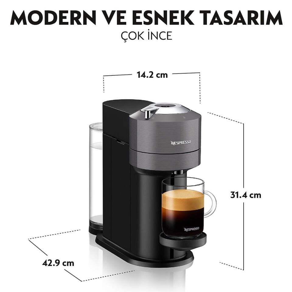 Nespresso Vertuo Next C Matt Black Kapsül Kahve Makinesi