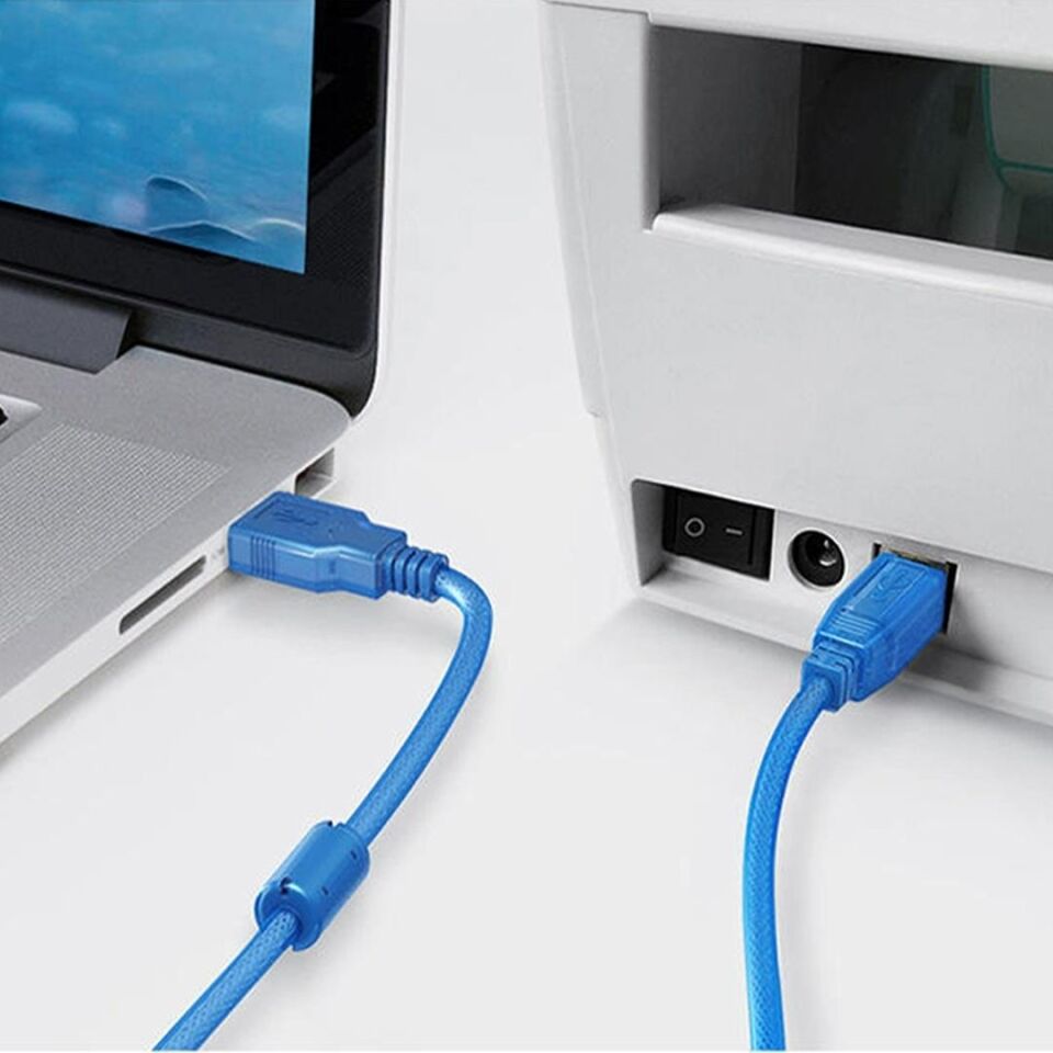 Fully G-534DB Şeffaf Mavi 3 Metre Usb Yazıcı Kablosu