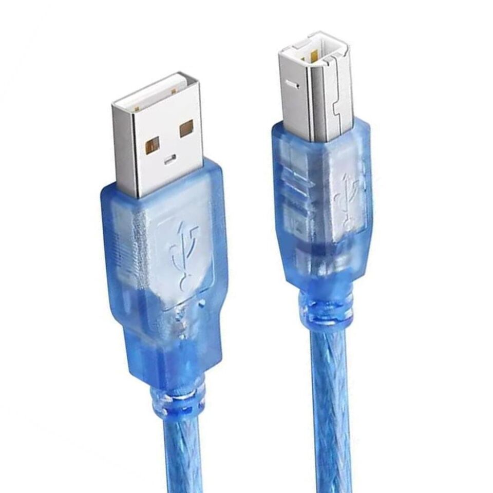 Fully G-534DB Şeffaf Mavi 3 Metre Usb Yazıcı Kablosu
