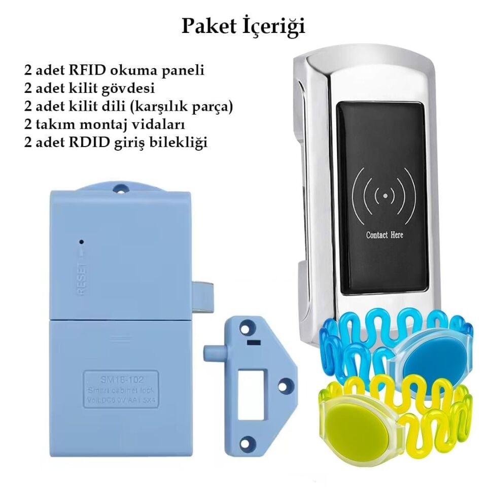Powermaster PM-26727 125Khz RFID Dijital Çekmece Dolap Kilidi