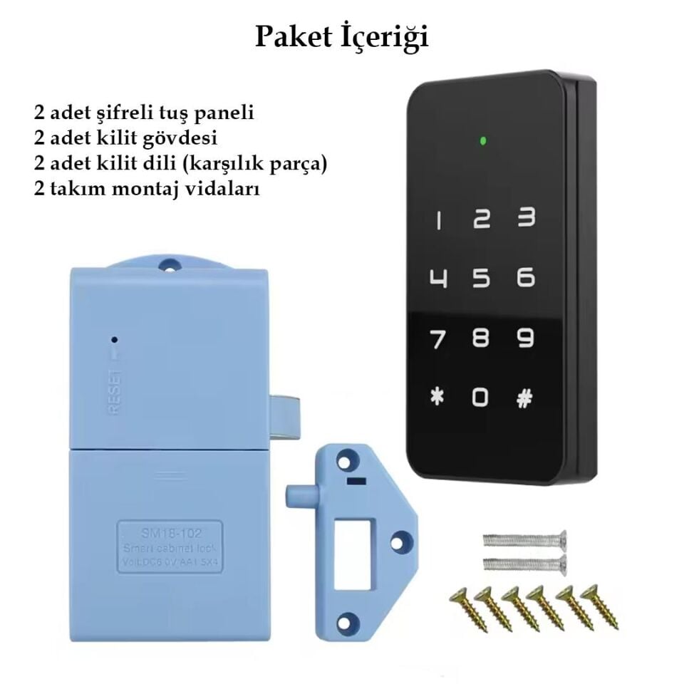Powermaster PM-26728 RFID Ve Tuş Panelli Dijital Elektronik Kapı Dolap Kilidi