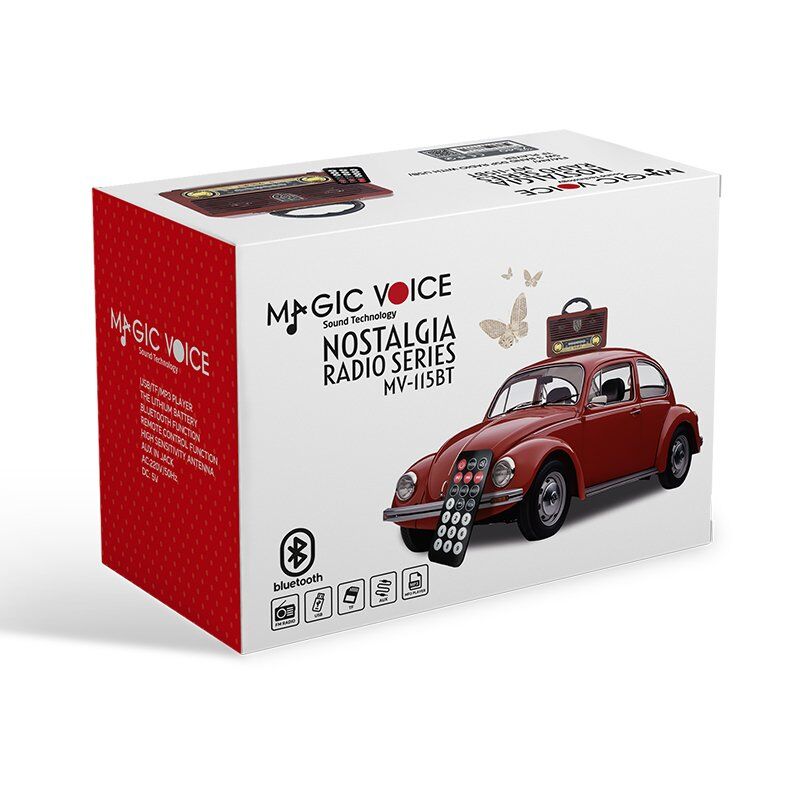 MagicVoice MV-115BT Bluetooth Destekli Nostaljik Radyo