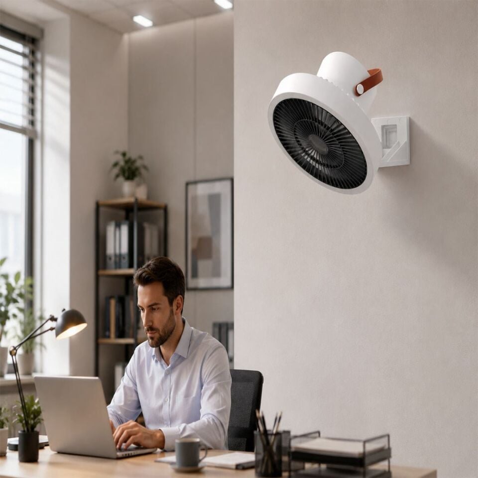 PowerMaster PM-25080 Duvara Monte Şarjlı Fan Vantilatör
