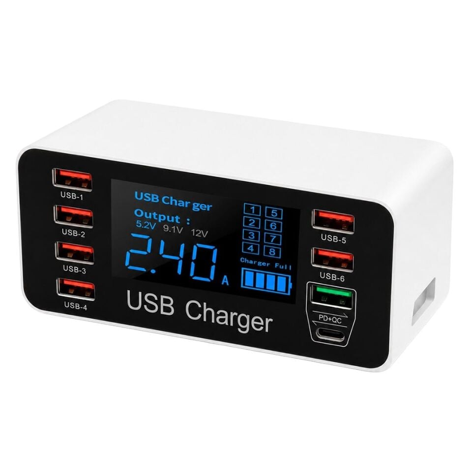 Powermaster PM-26057 USB Ve Type-C PD Akıllı Şarj İstasyonu