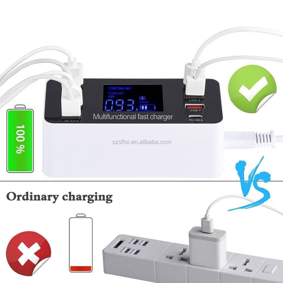 Powermaster PM-26057 USB Ve Type-C PD Akıllı Şarj İstasyonu