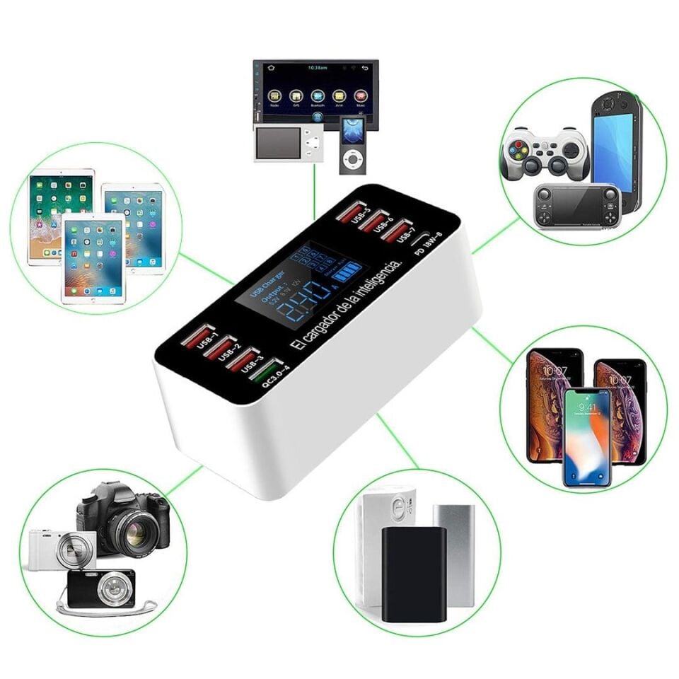 Powermaster PM-26057 USB Ve Type-C PD Akıllı Şarj İstasyonu