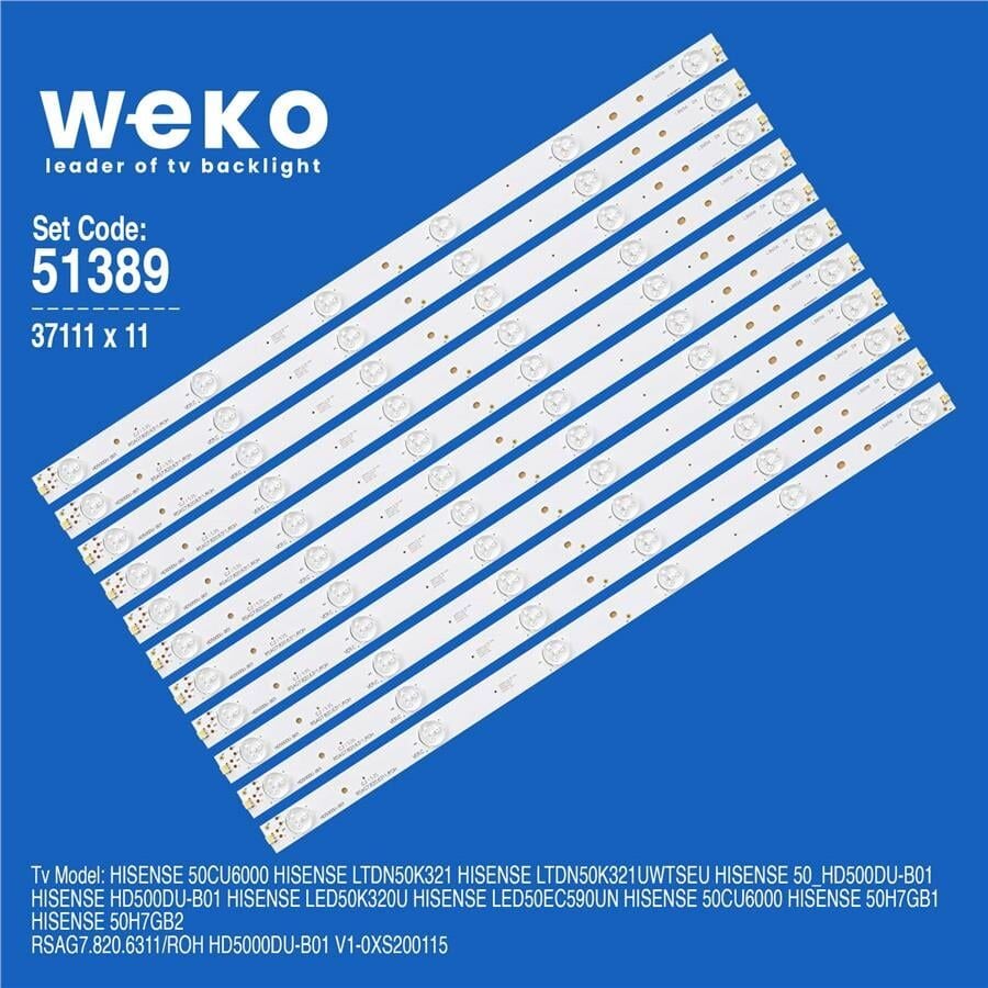 Wkset-6389 37111X11 Rsag7.820.6311/Roh Hd5000du-B01  11 Adet Led Bar