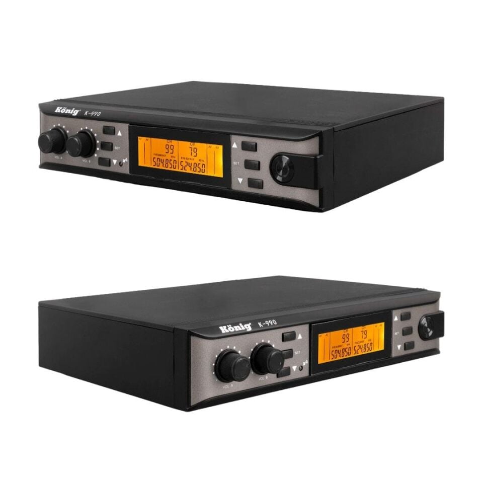 König K-990 Y-Y Çift Kanal UHF Telsiz Yaka Mikrofon