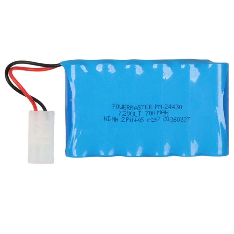 Powermaster PM-24430 7.2 Volt 700mAh Ni-Mh 2 Pin Soketli 6'lı Oyuncak Araba Pili