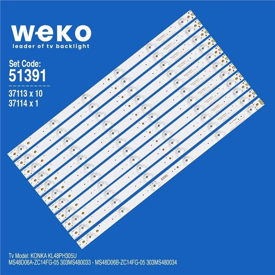 Wkset-6391 37113X10 37114X1 Ms48d06a/B-Zc14fg-05  11 Adet Led Bar