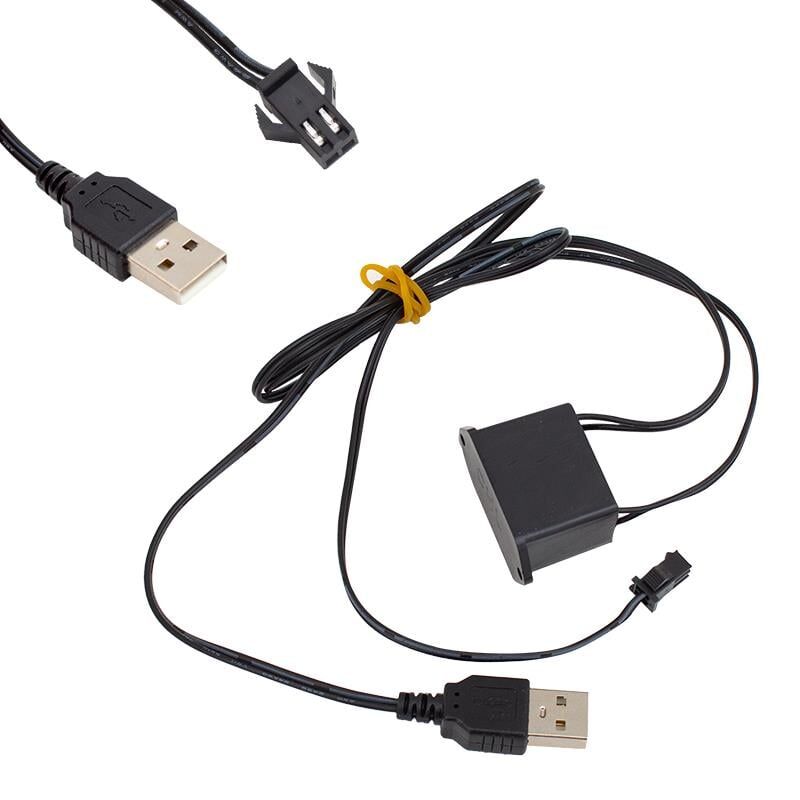 Powermaster 5 Volt USB Adaptörlü Neon Buz Mavi İp Aydınlatma