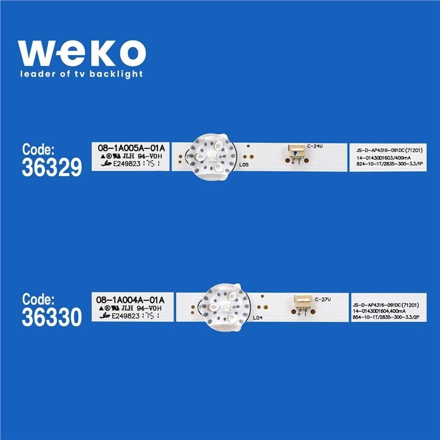 Wkset-6395 36329X2 36330X1 Js-D-Ap4316-081Dc/91Dc  3 Adet Led Bar