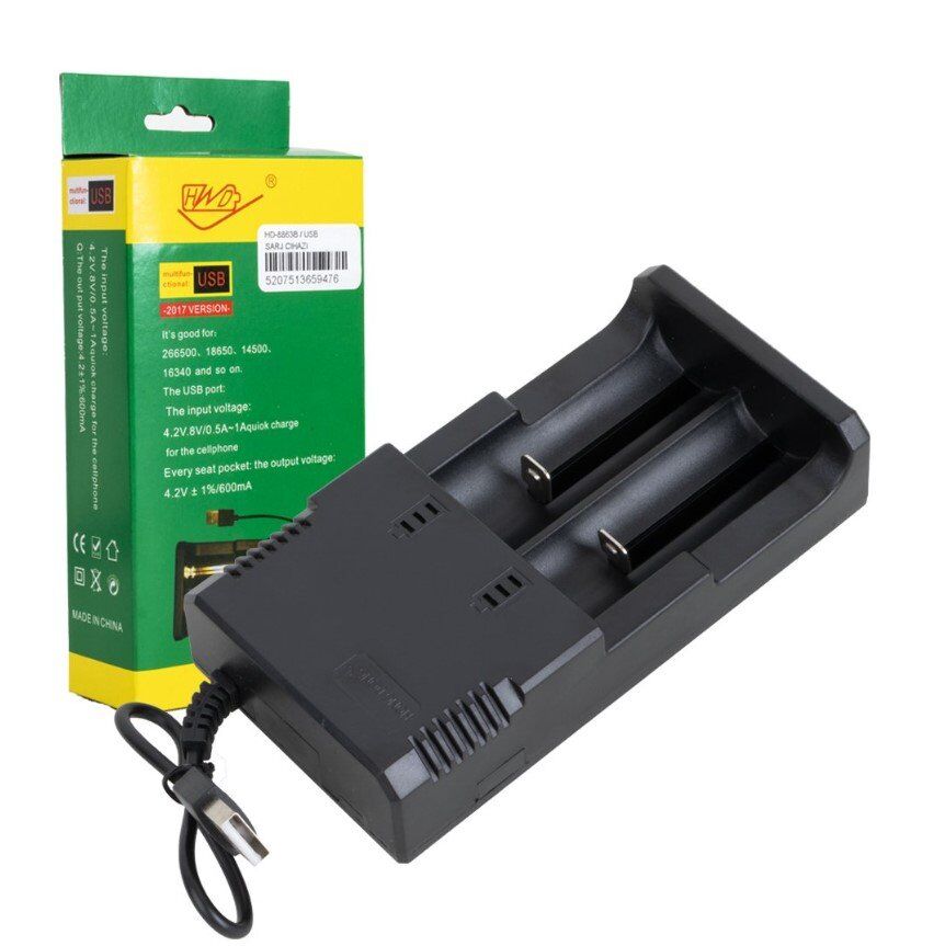 Narita HD-8863 4.2v Usb 600ma 2'li Pil Şarj Cihazı